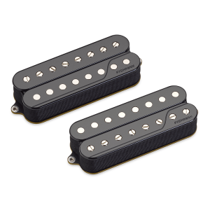 Fluence Open Core Classic 8 String Black Humbucker Pickup Set Angled